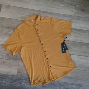 Kenneth Cole Slim Fit Lightweight Knit Techni-Cole Button up Shirt